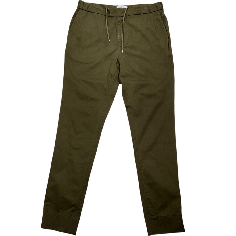L'Estrange London The 24 Trouser Olive Green Chino Pants Size Large 34 Waist